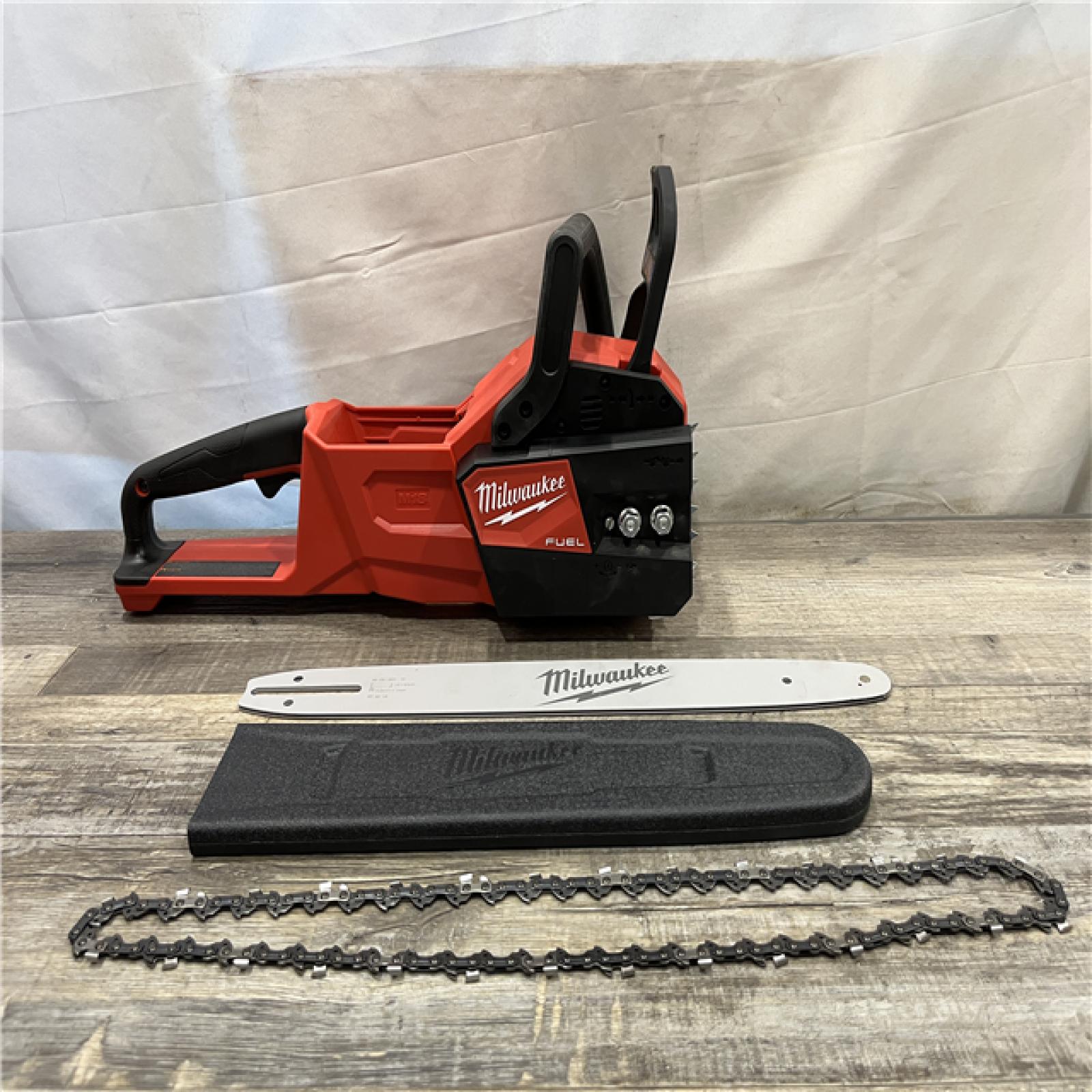 AS-IS Milwaukee FUEL 16 in. 18V Lithium-Ion Brushless Battery Chainsaw (Tool-Only)
