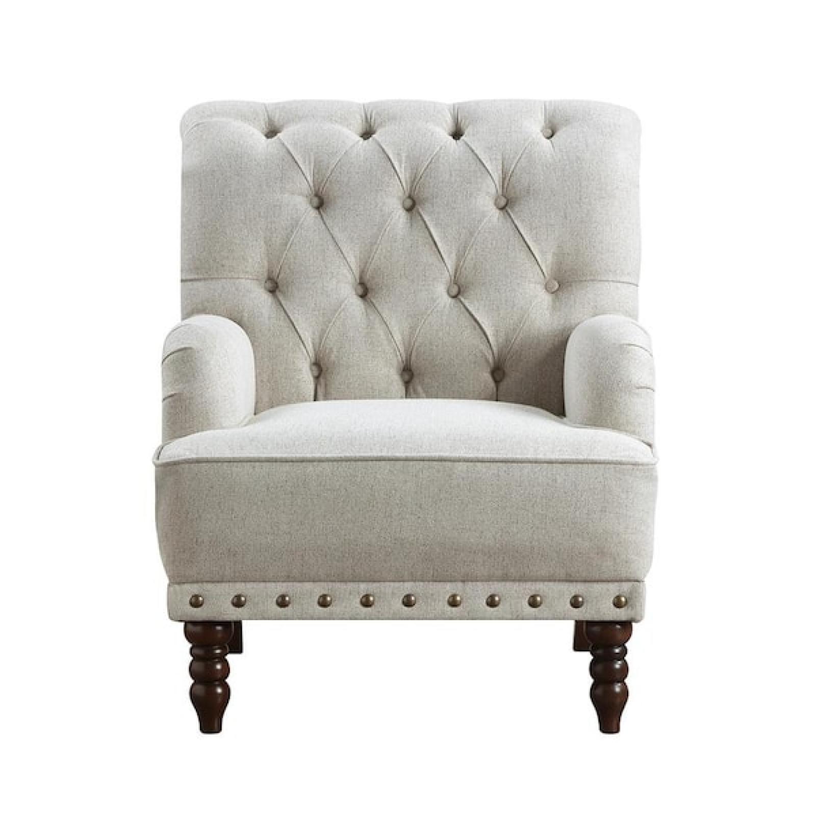 Phoenix NEW Lazzara Thrive Beige Textured Fabric Upholstery Arm Chair (2-Pack)