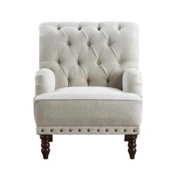 Phoenix NEW Lazzara Thrive Beige Textured Fabric Upholstery Arm Chair (2-Pack)
