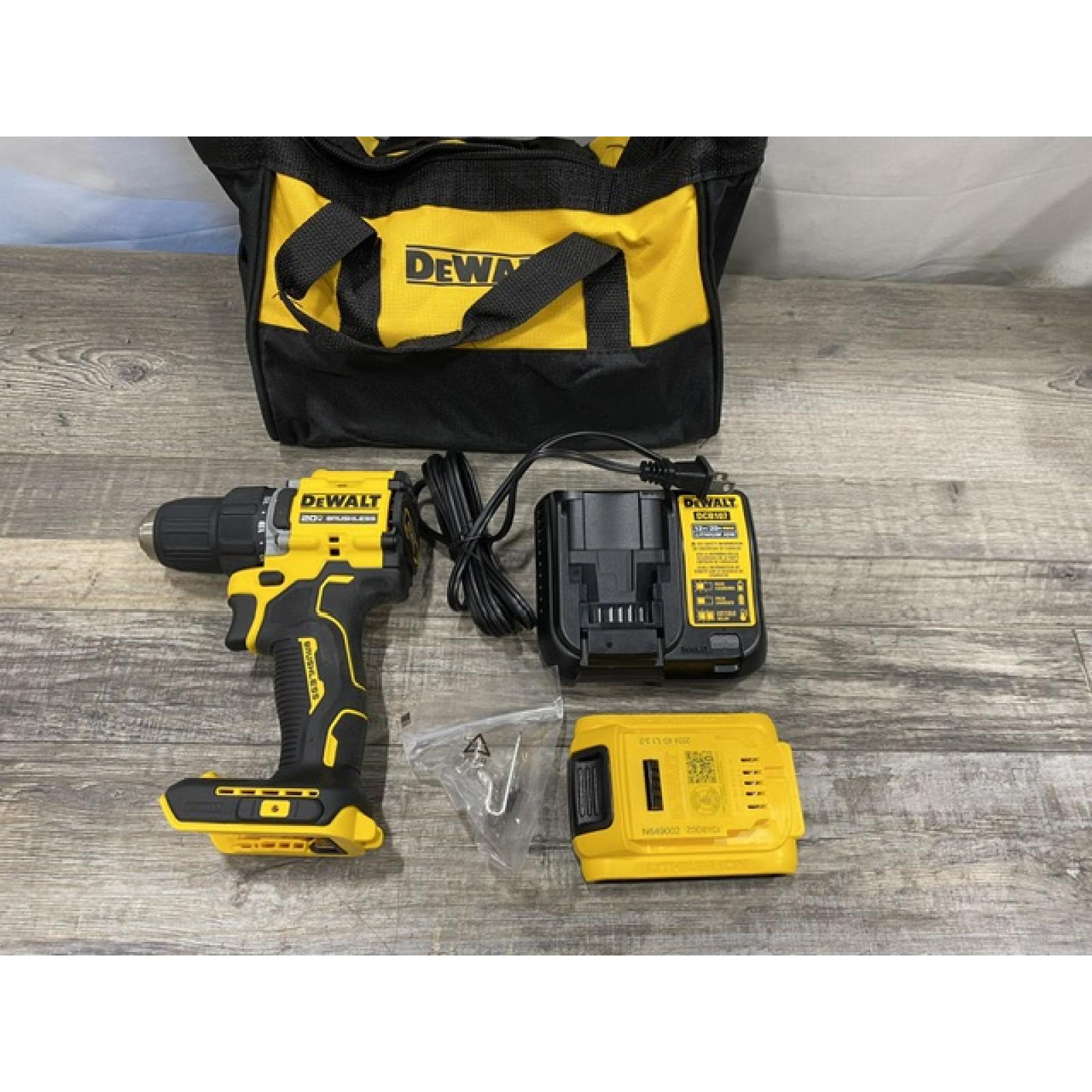 AS-IS DEWALT Atomic 20V Lithium-Ion Cordless Compact 1/2 in. Drill/Driver Kit