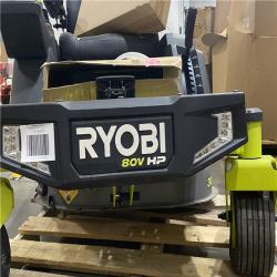 Dallas Location - As-Is RYOBI 80V HP Brushless 30 in.Riding Mower with (2) 80V 10 Ah Batteries and Charger