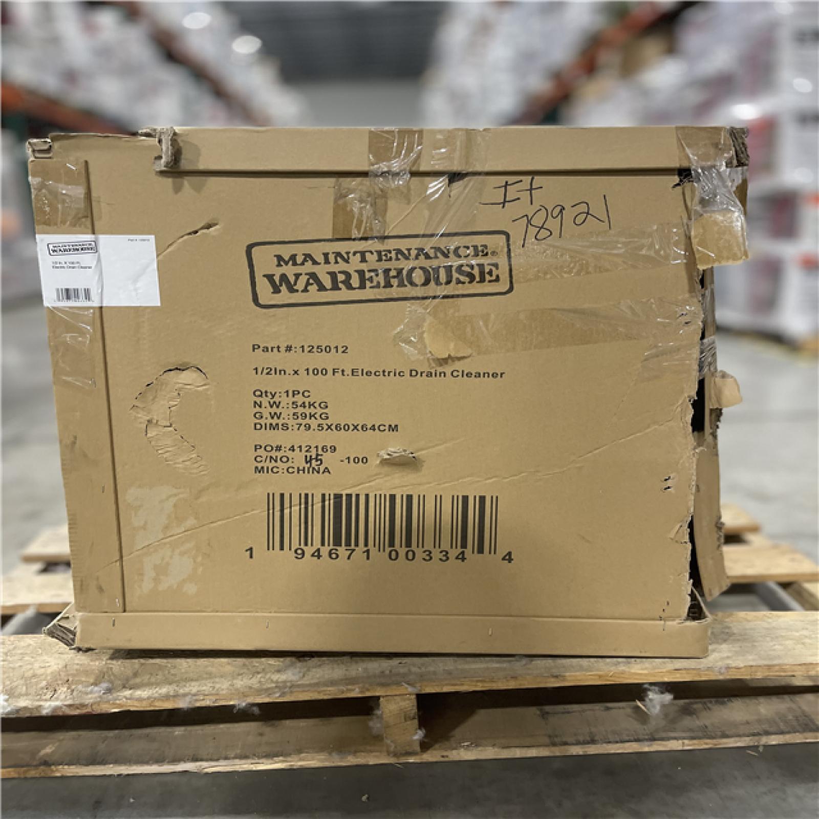 DALLAS LOCATION - Maintenance Warehouse® 1/2 In. X 100 Ft. Electric Drain Cleaner