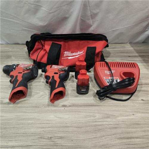 AS-IS Milwaukee M12 Cordless Brushless 2 Tool Combo Kit