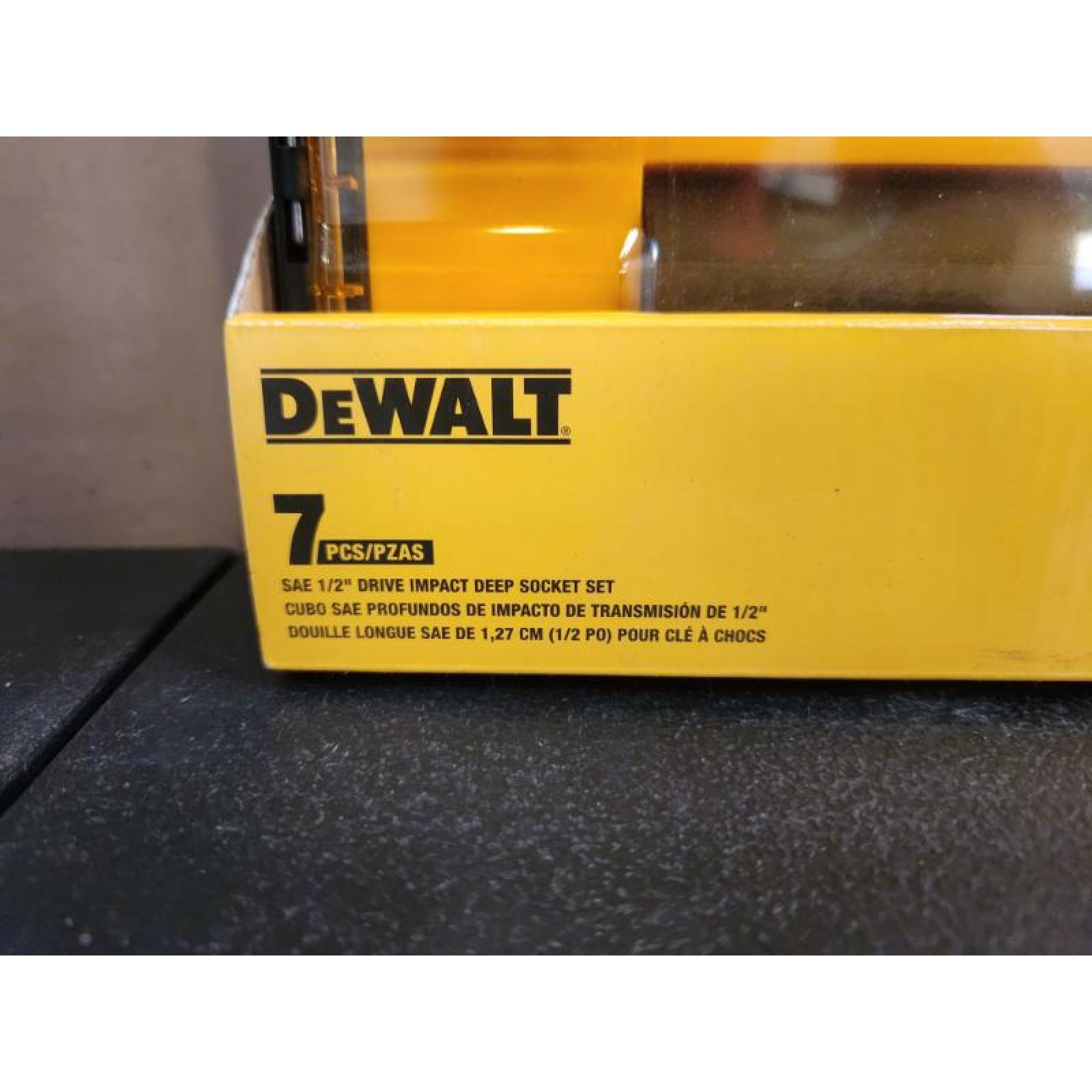 Phoenix NEW DEWALT 1/2 in. Drive SAE Deep Impact Socket Set (7-Piece)