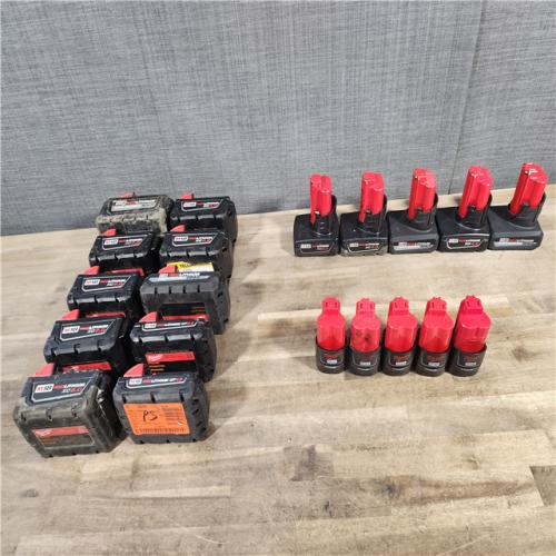 HOUSTON LOCATION - AS-IS MILWAUKEE BATTERY PACK QTY - 20