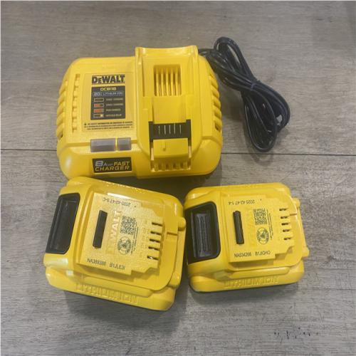 as-is DEWALT 20V XR Lithium-Ion Starter Pack with 8.0 Ah and 4.0 Ah Battery Packs and Charger