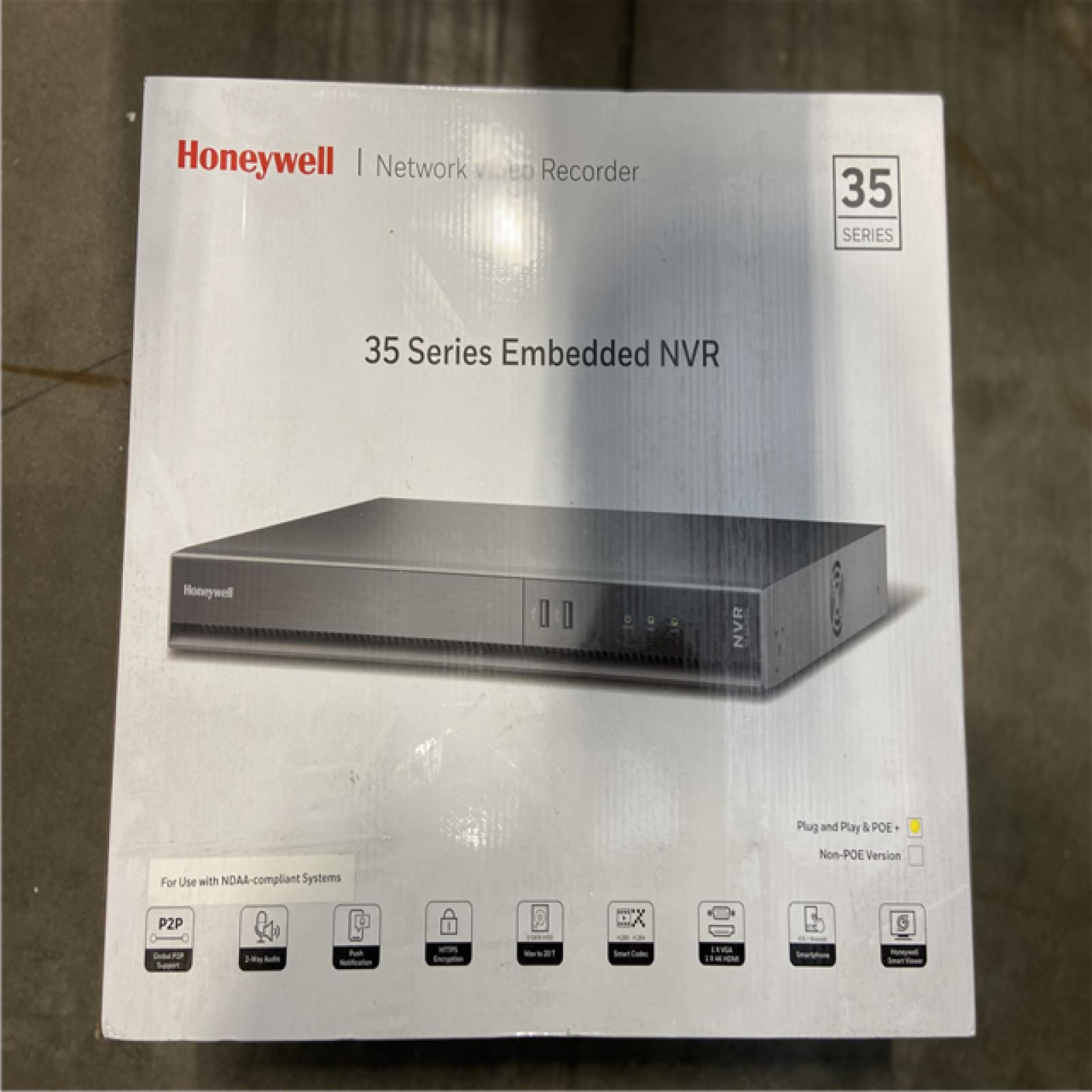 NEW! - Honeywell 8CH 4K 35 Series Embedded NVR - 2 HDD - 4TB HDD
