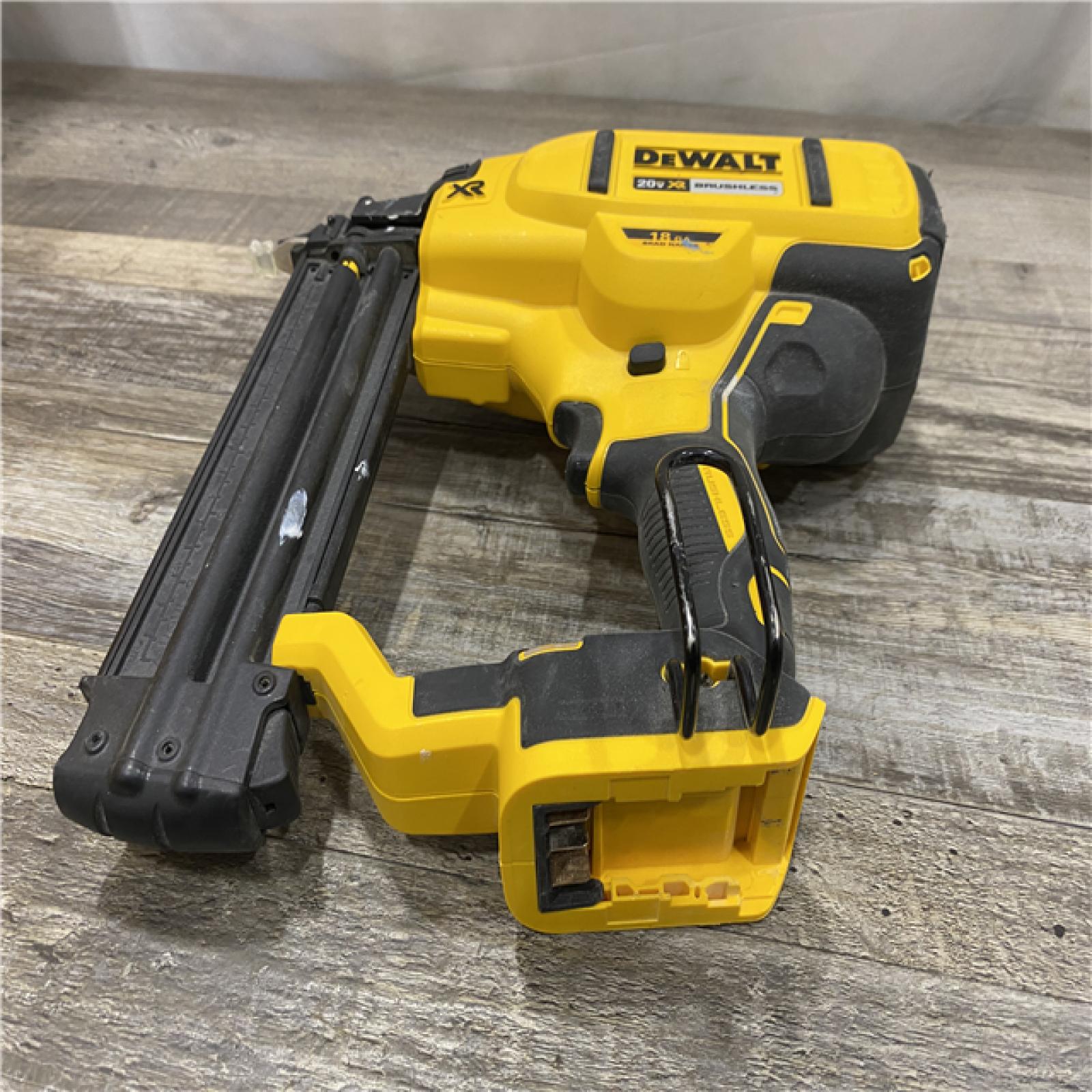 AS-IS DEWALT 20V MAX XR Lithium-Ion Electric Cordless 18-Gauge Brad Nailer (Tool Only)