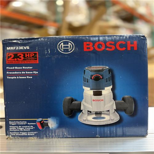 NEW! - Bosch 15 Amp 3-1/2 in. 2.3 HP Corded Electric Variable Speed Fixed Base Router Kit with Trigger Control