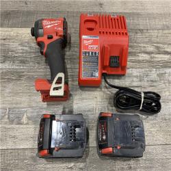 AS-IS Milwaukee FUEL 18V Lithium-Ion Brushless Cordless 1/4 in. Hex Impact Driver Kit