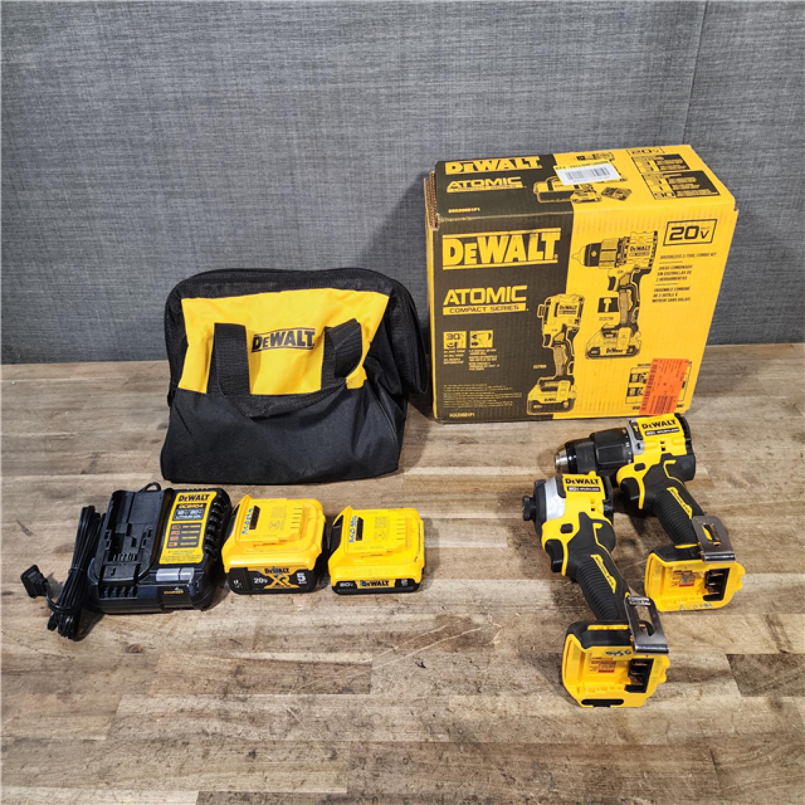 HOUSTON LOCATION - AS-IS DEWALT ATOMIC 20V MAX Lithium-Ion Cordless 2-Tool Combo Kit