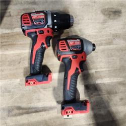 HOUSTON LOCATION - AS-IS Milwaukee 18V Cordless Brushed 2-Tool Drill/Driver and Impact Driver Kit
