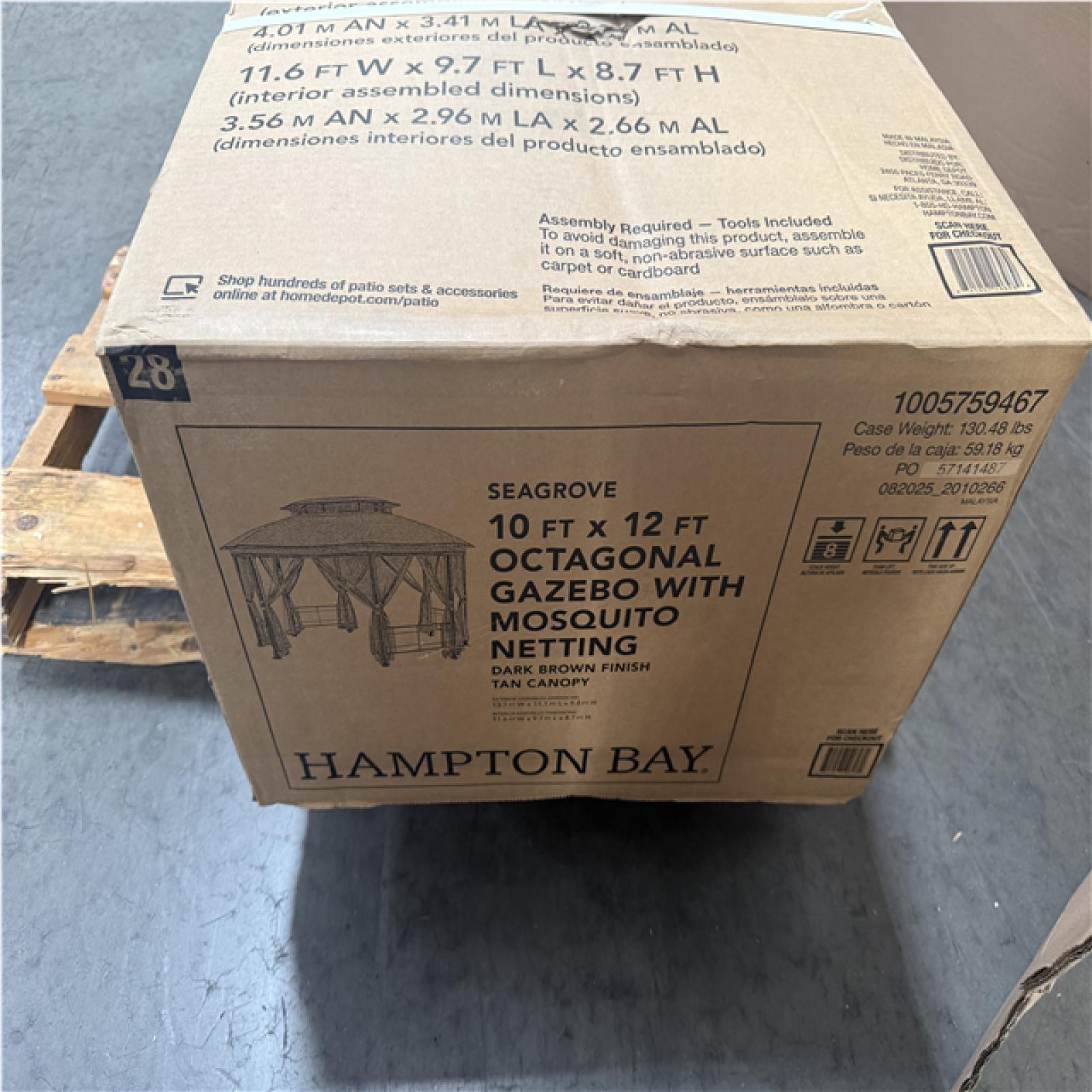 CALIFORNIA AS IS HAMPTON BAY 10x12 GAZEBO