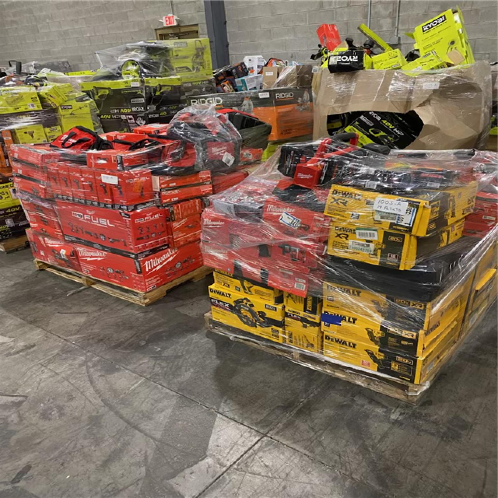 Pittston Location As-Is Power Tools Partial Truckload (14 Pallets) 1005-A