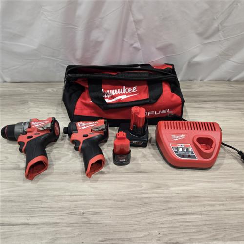 AS-IS Milwaukee 3497-22 12V Hammer Drill and Impact Driver Combo Kit