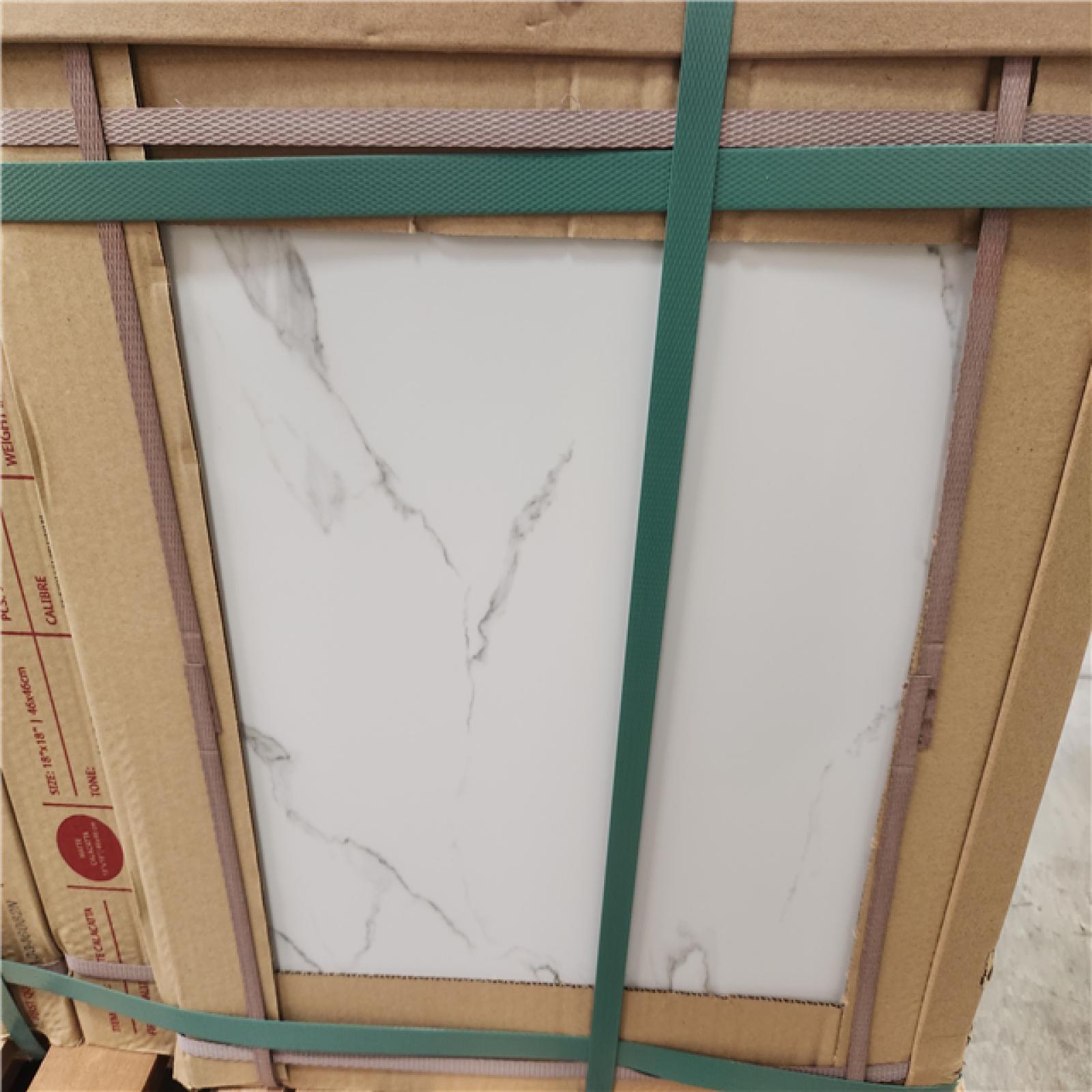 Phoenix NEW Matte Calcutta 18 in. x 18 in. Glazed Ceramic Floor and Wall Tile (491 sq. ft. (24 Case)