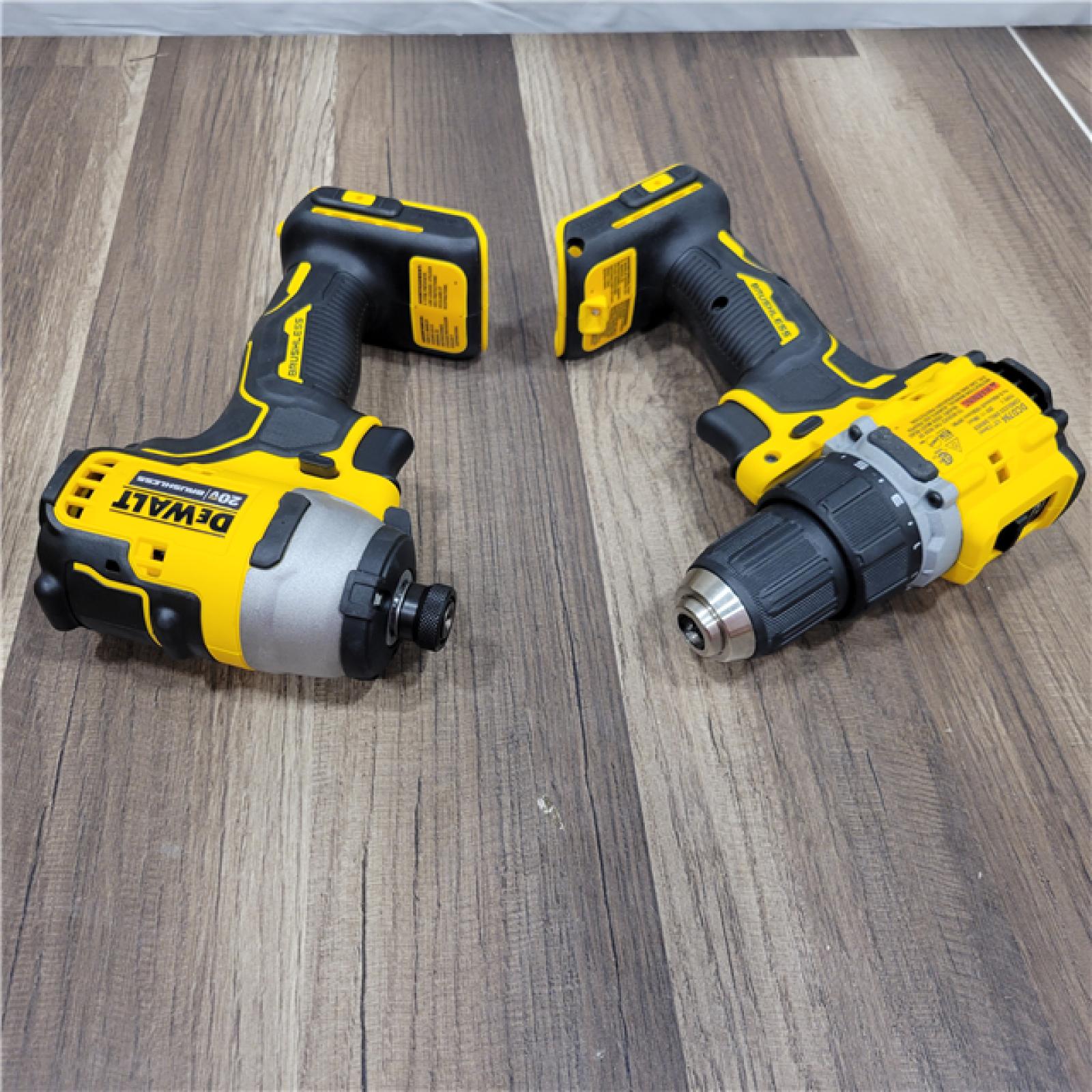 AS-IS DEWALT ATOMIC 20-Volt MAX Lithium-Ion Cordless Combo Kit (2-Tool) with (2) 2.0Ah Batteries, Charger and Bag