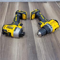 AS-IS DEWALT ATOMIC 20-Volt MAX Lithium-Ion Cordless Combo Kit (2-Tool) with (2) 2.0Ah Batteries, Charger and Bag