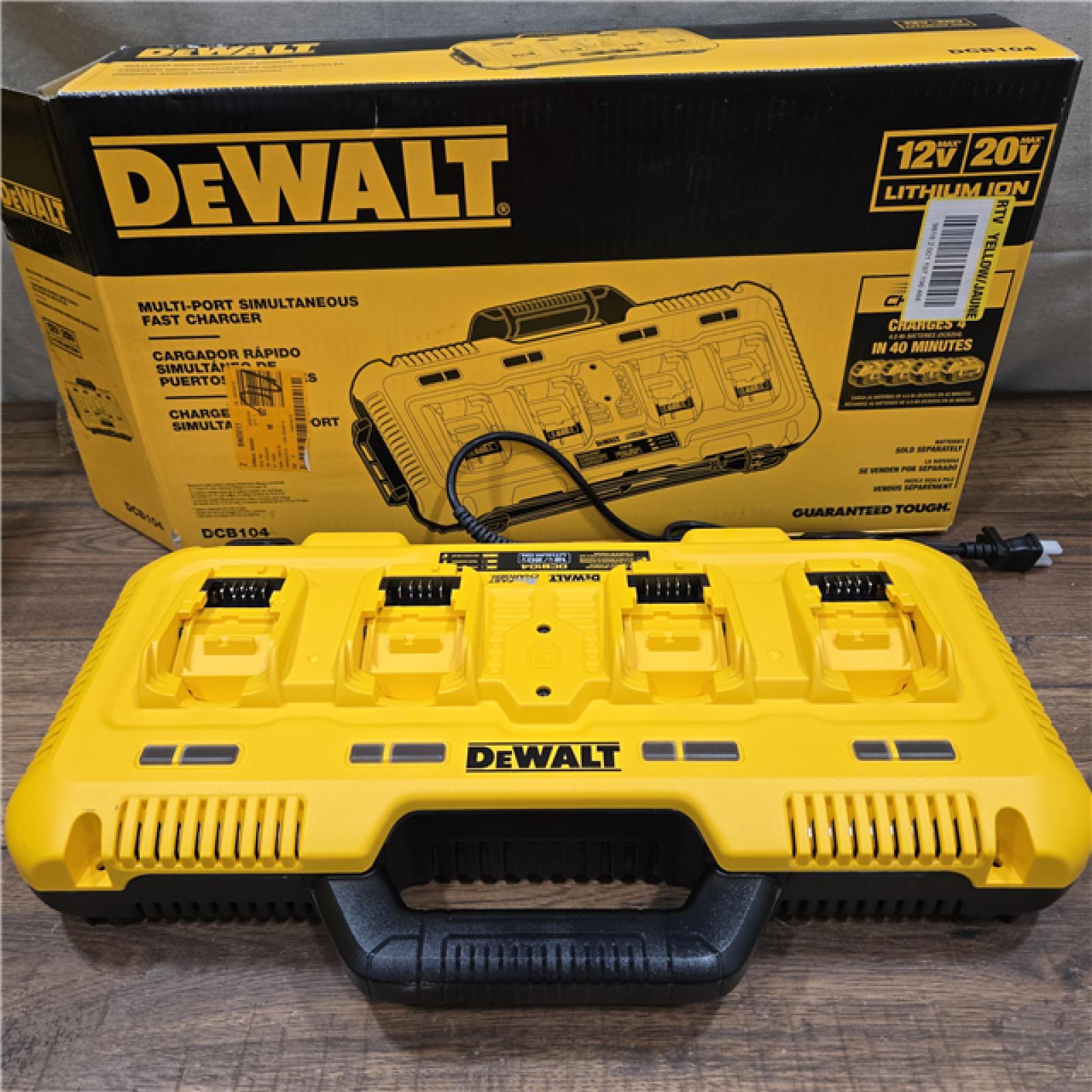 AS-IS DEWALT 12V/20V/60V MAX 4-Port Lithium-Ion Battery Charger