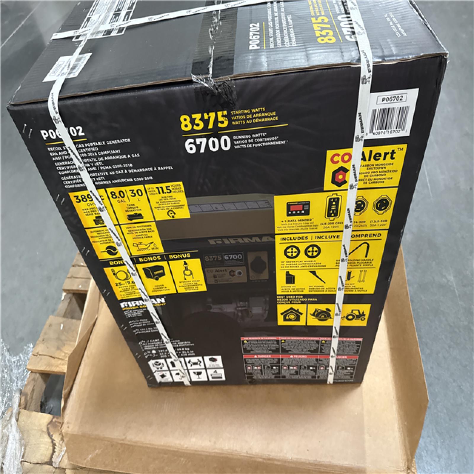 California NEW Firman Recoil Start Gas Portable Generator