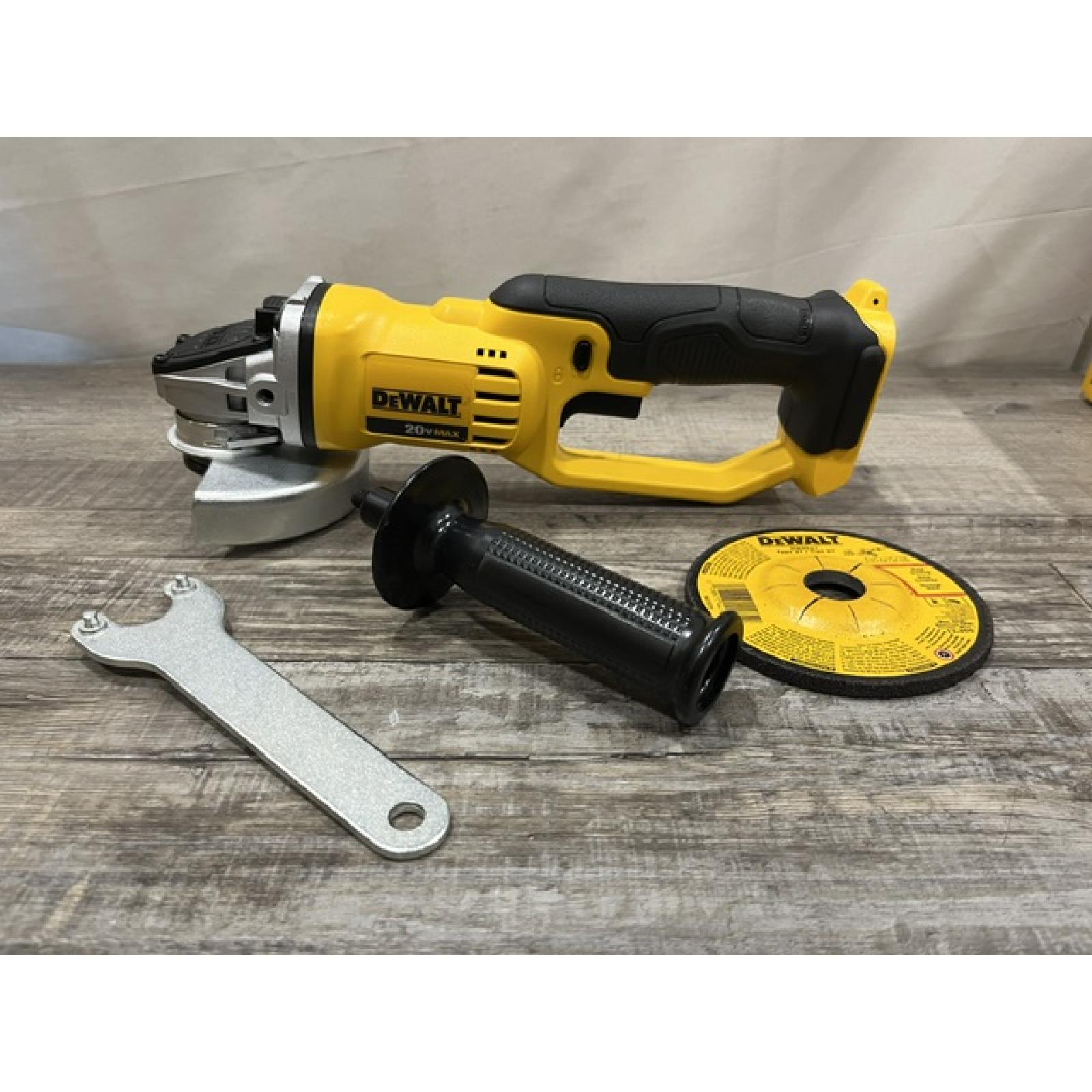 AS-IS DEWALT 20V MAX Cordless 4.5 in. - 5 in. Angle Grinder (Tool Only)