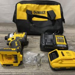 AS-IS DEWALT 20V MAX XR Lithium-Ion Brushless Cordless 3-Speed High Torque 1/4 in. Impact Driver Kit