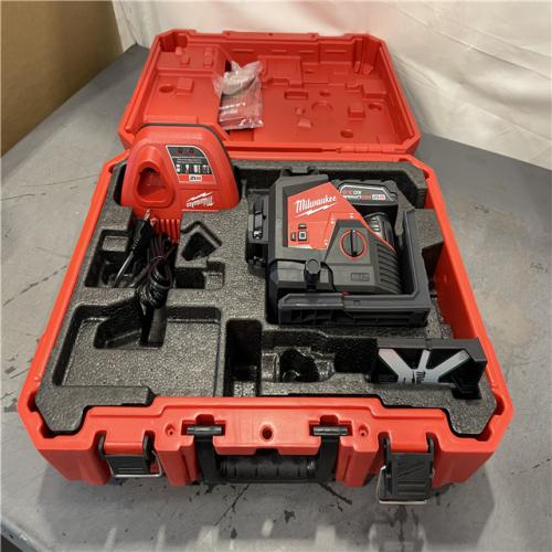 AS-IS - Milwaukee M12 12-Volt Lithium-Ion Cordless Green 250 ft. 3-Plane Laser Level Kit