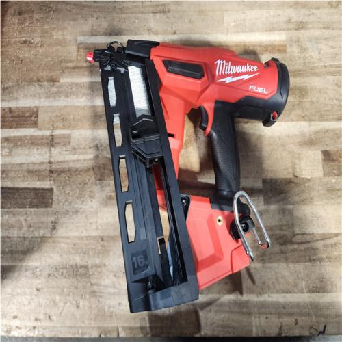 Houston Location AS-IS Milwaukee FUEL 18-Volt Lithium-Ion Brushless Cordless Gen II 16-Gauge Angled Finish Nailer (Tool-Only)