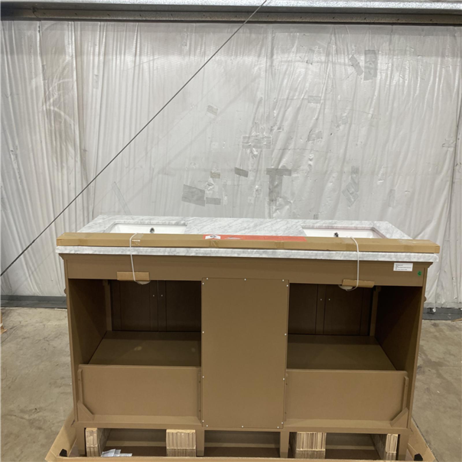 Houston Location - AS-IS home improvement pallet MARBLE TOP SINK 72X34X22