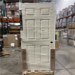 DALLAS LOCATION- AS-IS MASONITE 30 In. X 80 In. X 4-9/16 In. Primed 6-Panel Single Prehung Interior Door PALLET (6 UNITS)