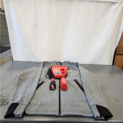 AS-IS -Men's Large M12 12-Volt Lithium-Ion Cordless Gray Heated Jacket Hoodie Kit