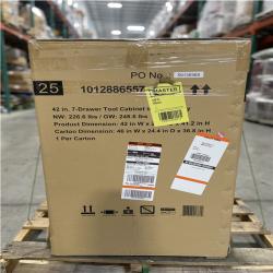 DALLAS LOCATION- AS-IS Husky 42in 7Drawer Tool Cabinet - Matte Grey