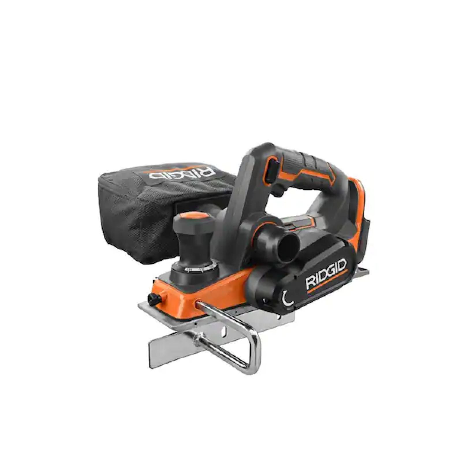 NEW! -RIDGID 18V Brushless Cordless 3-1/4 in. Hand Planer (Tool Only) with Dust Bag