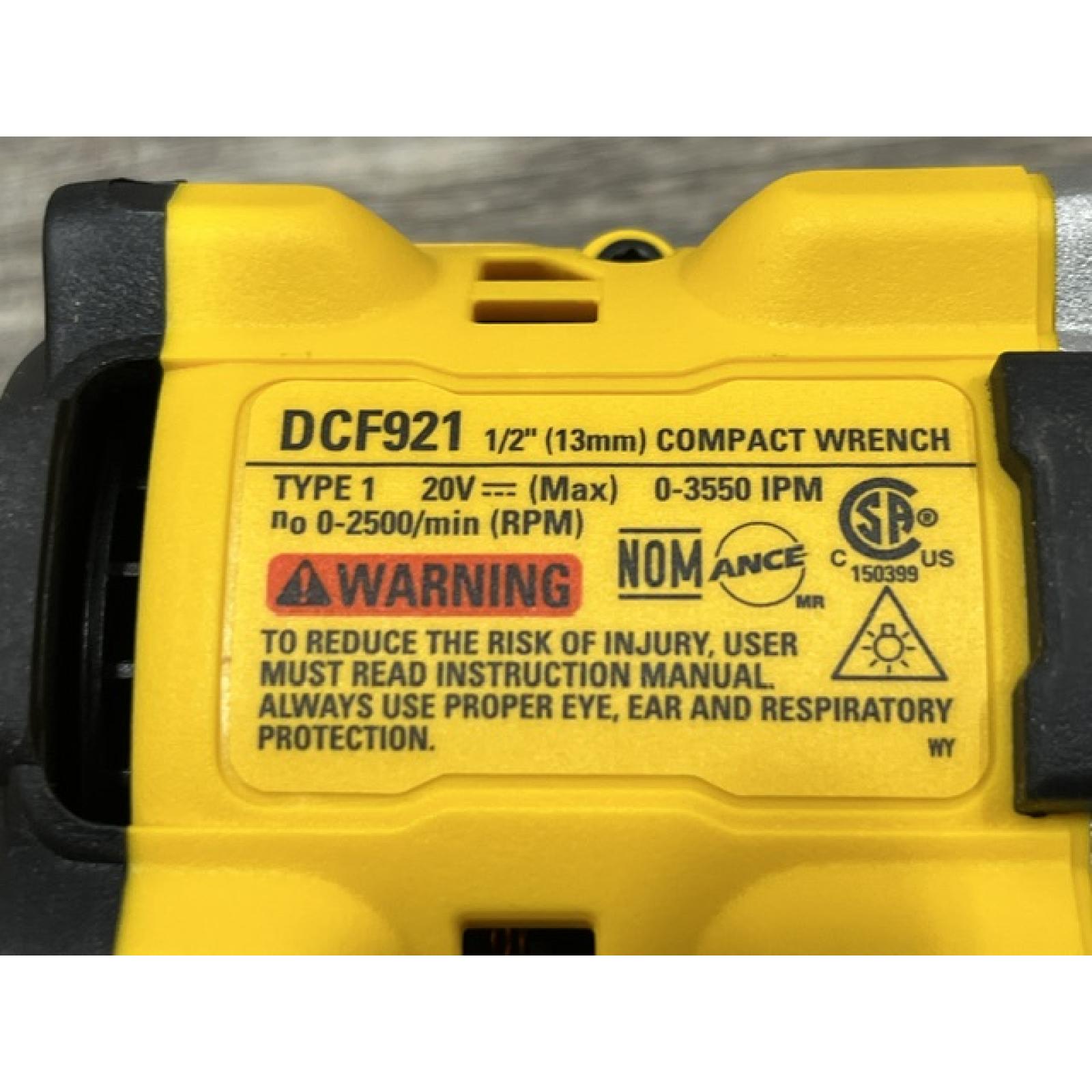 AS-IS DEWALT ATOMIC 20V MAX Cordless Brushless 1/2 in. Variable Speed Impact Wrench (Tool Only)