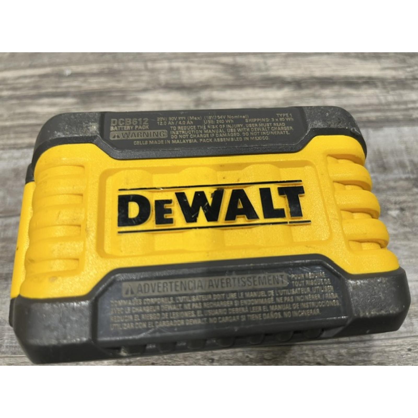 AS-IS DEWALT FLEXVOLT 20-Volt/60-Volt Max Lithium-Ion 12.0 Ah Battery Pack
