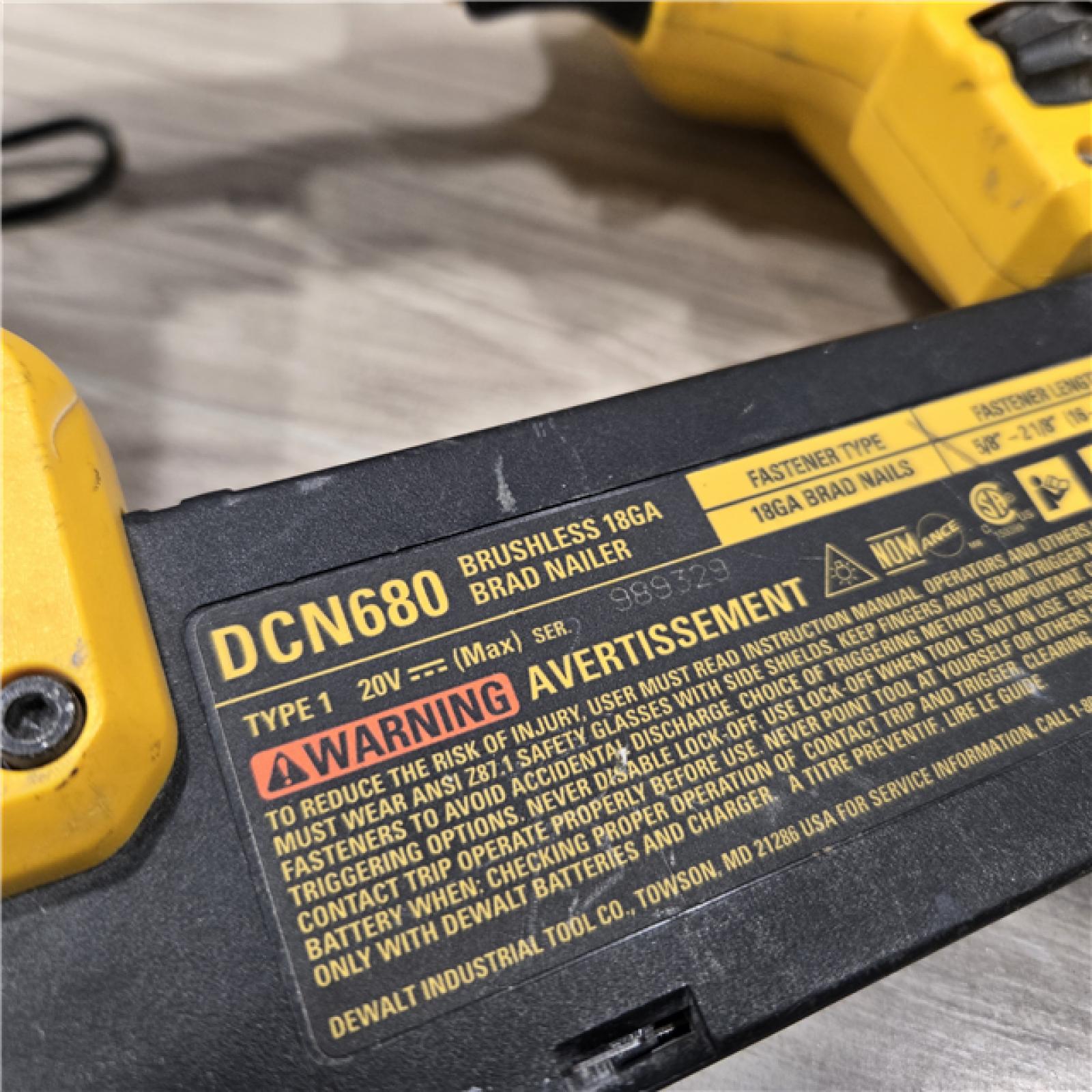 AS-IS DeWalt 20V MAX XR Cordless 18-Gauge Brad Nailer (Tool Only)