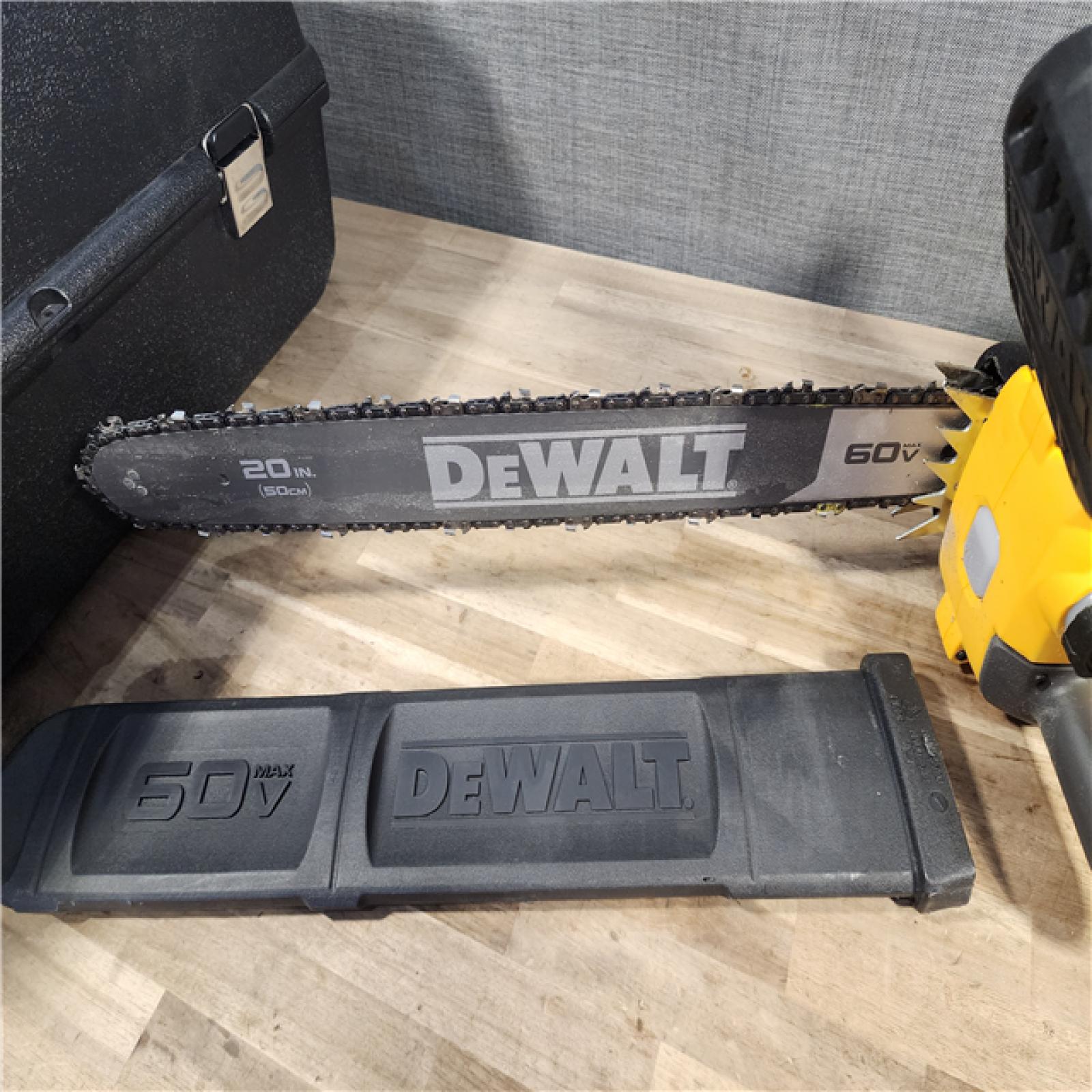 HOUSTON LOCATION - AS-IS DEWALT FLEXVOLT 60V MAX 20 in. Brushless Cordless Battery Powered Chainsaw and Carry Case (Tool and Case Only)