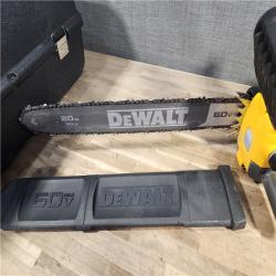 HOUSTON LOCATION - AS-IS DEWALT FLEXVOLT 60V MAX 20 in. Brushless Cordless Battery Powered Chainsaw and Carry Case (Tool and Case Only)