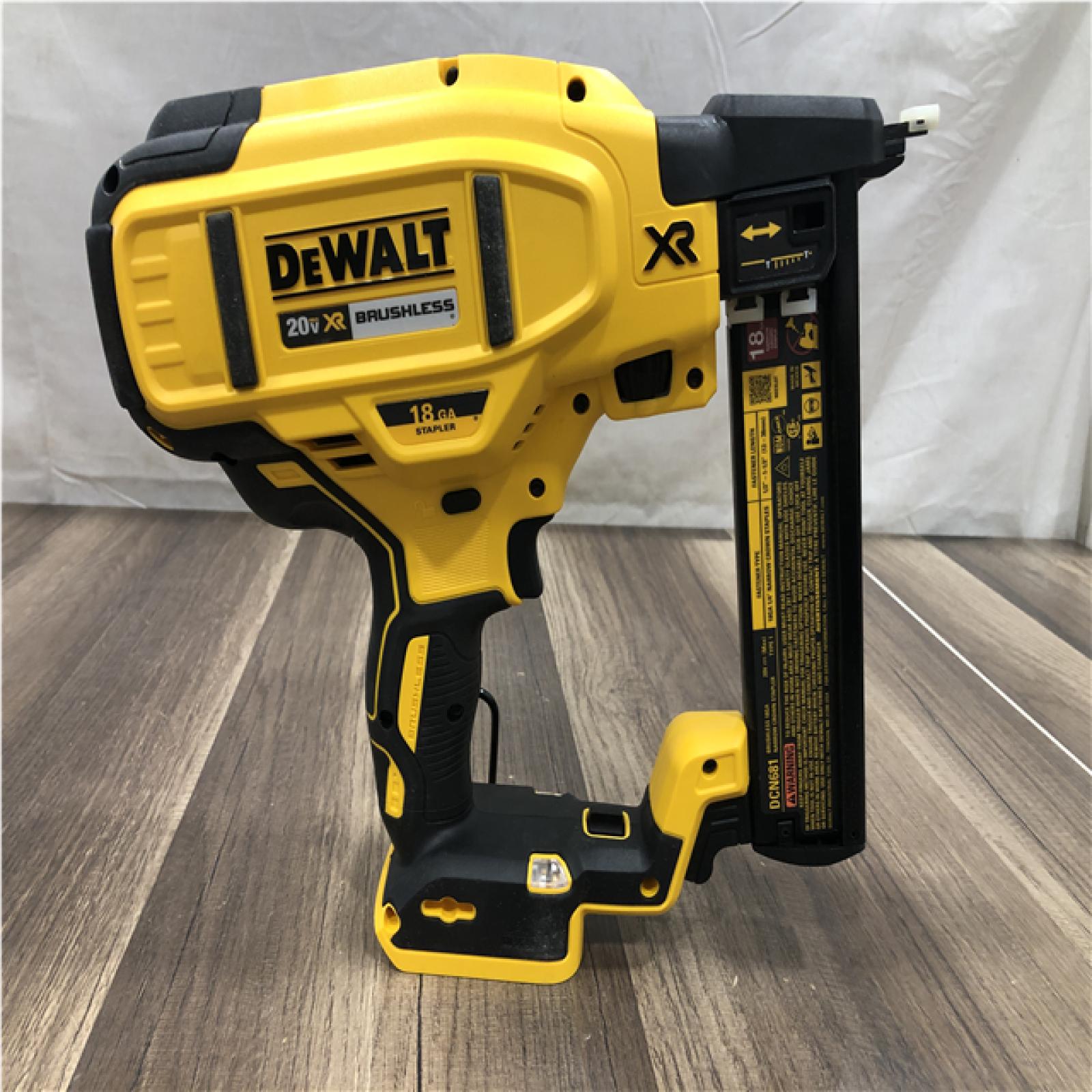 AS-IS DEWALT Cordless 18-Gauge Narrow Crown Stapler (Tool Only)