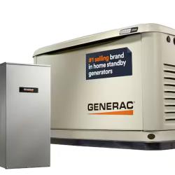 DALLAS LOCATION- NEW1- Generac 10 000 Watt - Dual Fuel Air- Cooled Whole House Home Standby Generator  Smart Home Monitoring  100-AMP Transfer Switch