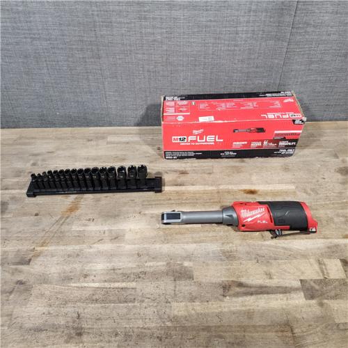 HOUSTON LOCATION - AS-IS Milwaukee M12 FUEL INSIDER Extended Reach Box Ratchet (Tool-Only)