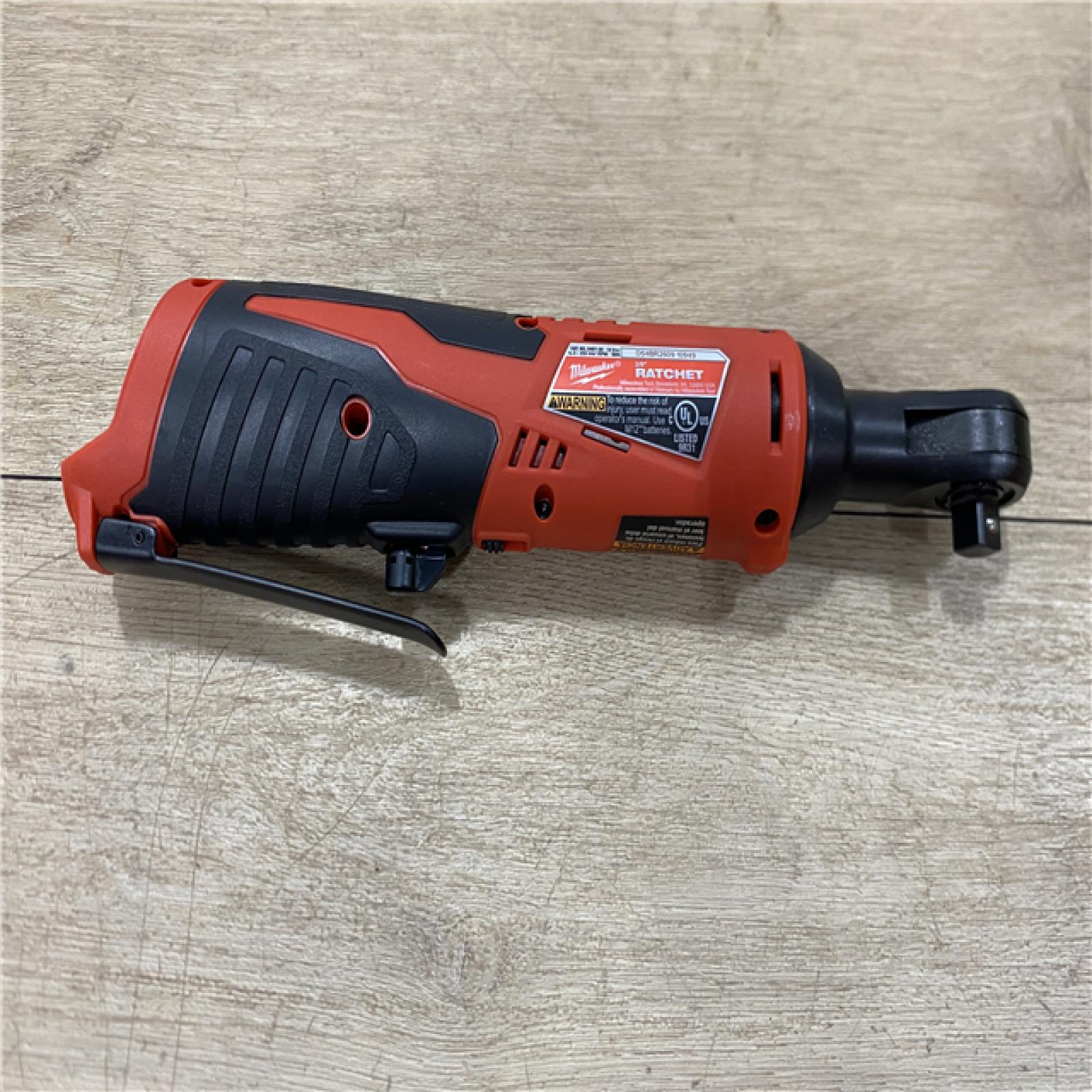 AS-IS Milwaukee 12V Lithium-Ion Cordless 3/8 in. Ratchet (Tool-Only)