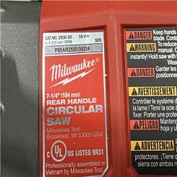 AS-IS Milwaukee FUEL 18V Lithium-Ion Cordless 7-1/4 in. Rear Handle Circular Saw (Tool-Only)