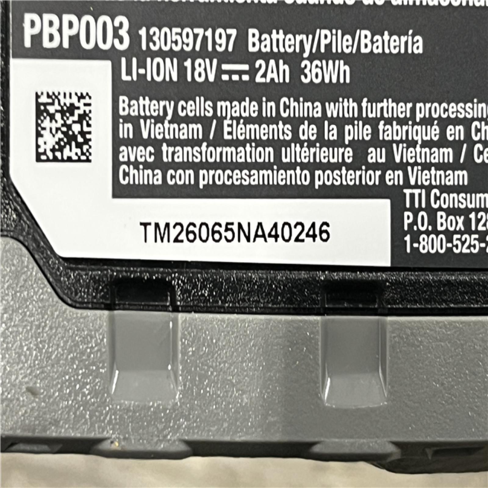 AS-IS RYOBI ONE+ 18V Lithium-Ion Starter Battery  and Charger Kit