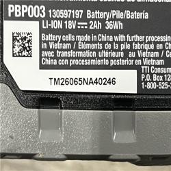 AS-IS RYOBI ONE+ 18V Lithium-Ion Starter Battery  and Charger Kit