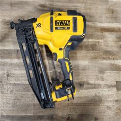 HOUSTON LOCATION - AS-IS DEWALT 20V MAX XR Lithium-Ion Electric Cordless 16-Gauge Angled Finishing Nailer (Tool Only)