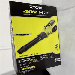 CALIFORNIA NEW RYOBI 40V CORDLESS JET FAN BLOWER, INCLUDES 2 BATTERIES & CHARGER