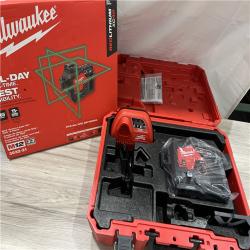 AS-IS Milwaukee 12-Volt Lithium-Ion Cordless Green 250 ft. 3-Plane Laser Level Kit