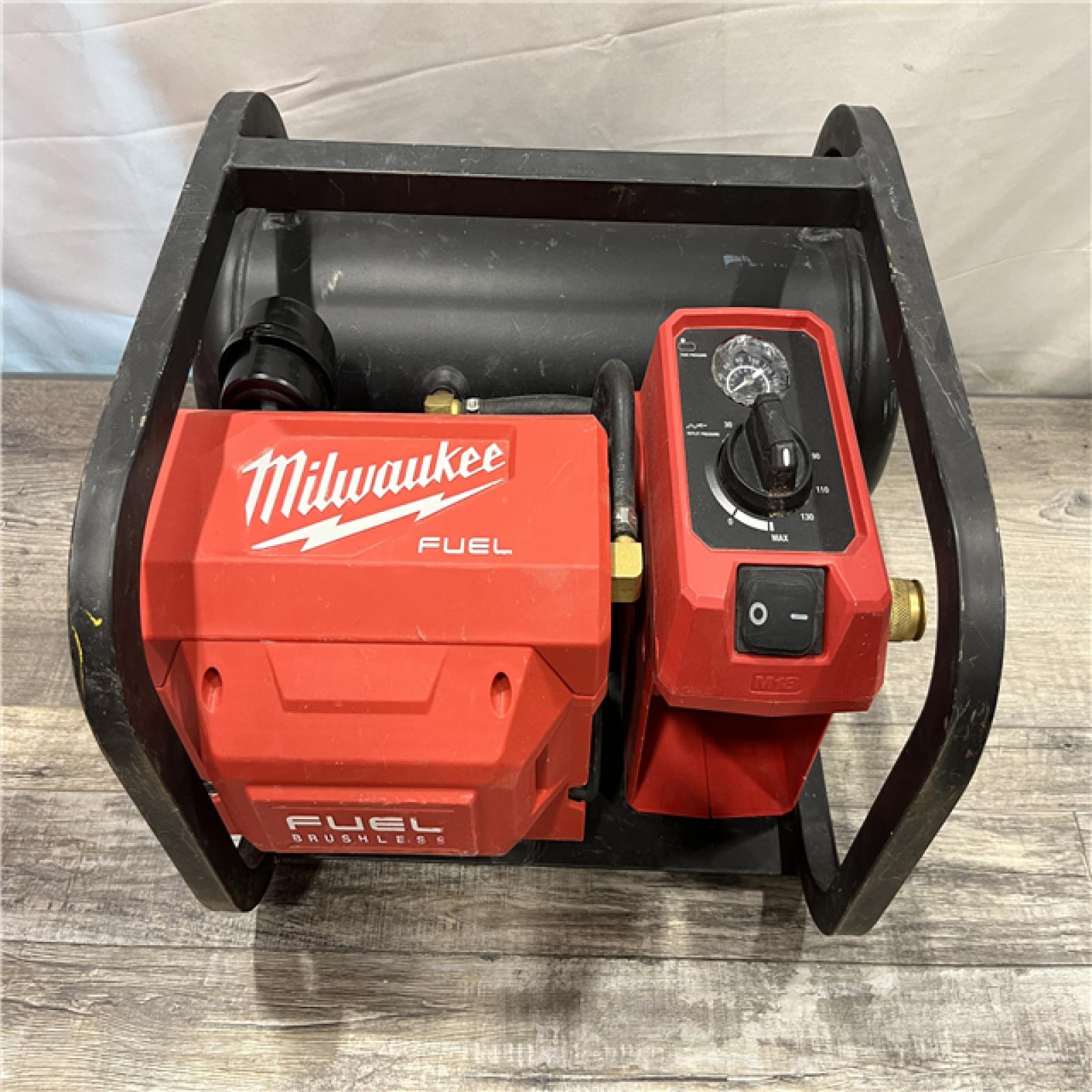AS-IS Milwaukee FUEL 18-Volt Lithium-Ion Brushless Cordless 2 Gal. Electric Compact Quiet Compressor (Tool-Only)