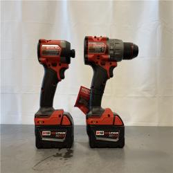 AS-IS - MILWAUKEE FUEL 18V Lithium-Ion Brushless Cordless Hammer Drill and Impact Driver Combo Kit